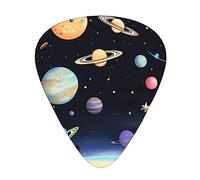 Saturn Jupiter Earthguitar - Juego de 12 púas para guitarra acústica, bajo, guitarra eléctrica y mucho más.