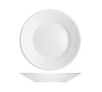 Saturnia 12 Platos Pisos Tivoli de Porcelana Blanca CM 23,5