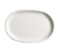 Saturnia 5618728 Plato ovalado Chicago de porcelana, blanco, 28 cm, porcelana