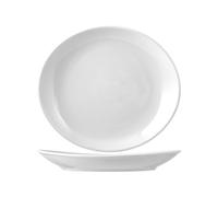 Saturnia 6 Platos De Bistec Tivoli En Porcelana Blanca De 27,5 Cm