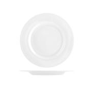Saturnia 6 Platos Pisos Ischia de Porcelana Blanca cm.28