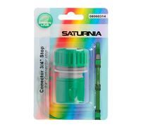 Saturnia 8060314 conector manguera plastico 3/4 con stop blister