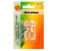 Saturnia conector manguera con función stop fabricado en laton 1/2' h