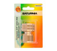 Saturnia conector manguera con función stop fabricado en laton 3/4' h