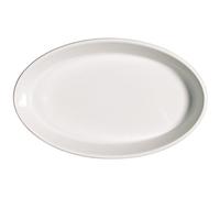 SATURNIA Fuente Ovalada Porcell. Roma Blanco cm.36