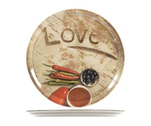 Saturnia Love - Juego de 6 platos para pizza, porcelana, surtido, 33 cm