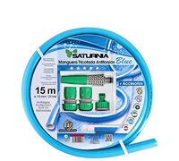 SATURNIA Manguera Tricotada No Torsion Blue Ø 15 mm. Rollo 15 metros. Con Accesorios, Manguera Anti Torsion, Manguera Sin Dobleces,
