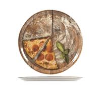 Saturnia Slice - Juego de 6 platos para pizza, porcelana, surtido, 33 cm