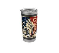 Saturno Dios romano Agricultura Astrología Icono Vaso térmico de acero inoxidable de doble pared
