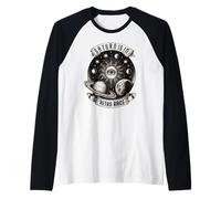 Saturno Furia Retrógrada, Astrología Mística Weirdcore Camiseta Manga Raglan