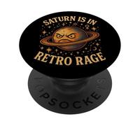 Saturno Furia Retrógrada, Astrología Mística Weirdcore PopSockets PopGrip Adhesivo
