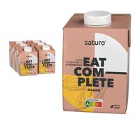 Saturo Batido de Chocolate Sustituto de Comida | Comida para astronautas con proteínas y 500kcal | Vegano | Comida bebible con nutrientes esenciales | 6 x 500 ml