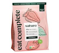 Saturo Comida para beber - Alimento vegano como sustituto de la comida - Strawberry | Polvo blanqueado con abundante proteína y 5600 kcal | Polvo con nutrientes valiosos | 14 batidos, 1,4 kg