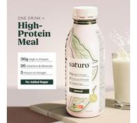 Saturo Original - Batido Sustituto Alimenticio | Comida Saciante, Sana y Vegana | Perfecto para Nutrición en el Deporte - Control de calorías | Pack de 12 x 500 ml