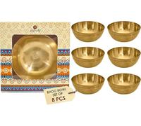 SATVIK - Juego de 12 cuencos grandes de latón para Pooja, cuencos de latón puro para Prasad, meditación, yoga, ofrenda Diwali, suministros de altar Indian Bhog Katori