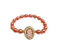 SATVIK - Pulsera de cuentas Jai Guruji de 5 piezas, color rojo claro, hechas a mano, Jai Chhatarpur Guruji, bendición, vibras positivas, Shukrana Satsang Jai Guru Ji Maharaj, regalos de devolución a