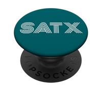 SATX San Antonio TX Diseño Retro PopSockets PopGrip Adhesivo