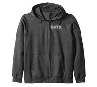 SATX San Antonio TX Diseño Retro Sudadera con Capucha