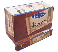 Satya Ajaro - Varillas de incienso con fragancia Aggarbatti, aroma para el hogar, aromaterapia, 15 g x 12 unidades (180 g)