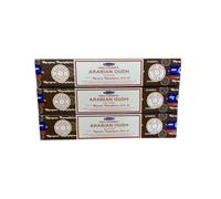 Satya Arabian Oudh - Varillas de incienso - Lujoso aroma a madera para concentración y conexión espiritual (paquete de 3 x 20 varitas)