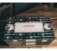 Satya Jasmine - Incienso Natural en Varillas, Aroma Floral y Relajante, Caja de 12 Paquetes de 15 g (Aprox. 144 Varillas)