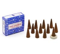Satya Nag Champa 1 paquete de conos de incienso, 12 conos