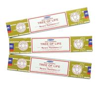 Satya Nag Champa Árbol de la vida 100% varillas de incienso naturales | 3 paquetes | Varillas de incienso hechas a mano | Utilizado para aliviar el estrés, decoración espiritual, manchas y meditación