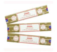 Satya Nag Champa Oodh Varillas de incienso 100% naturales, 3 paquetes, varillas de incienso hechas a mano, utilizadas para aliviar el estrés, decoración espiritual, manchas y meditación
