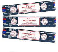 Satya Nag Champa Palo Santo - Varillas de incienso 100% naturales, 3 paquetes, varillas de incienso hechas a mano, utilizadas para aliviar el estrés, decoración espiritual, manchas y meditación