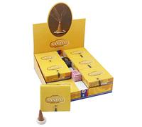 Satya Nag Champa Sandal Incense Cones - Paquete de 12 conos con olor de sándalo