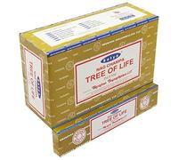 SATYA Nag Champa Tree Of Life Agarbatti | Varillas de incienso Masala, 12 paquetes de 15 gramos cada uno en una caja | Producto de calidad de exportación