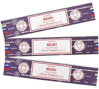 Satya Nag Champa - Varillas de incienso para Reiki, paquete de 3 unidades, se utilizan para aromaterapia, spa, yoga, bodas, meditación, curación, positividad y relajación