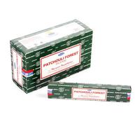 Satya Sai Nag Champa Patchouli Forest Insence Sticks 15 g Caja de 12 paquetes de Agarbatti