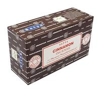 Satya Varillas de Incienso de Canela de Calidad de exportación, Caja de 180 Gramos | 12 Paquetes de 15 Gramos