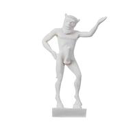 Satyr Pan Panas Estatua griega romana hecha a mano Alabastro figura masculina 5.5" 14cm
