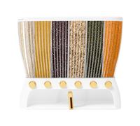 SAUADY Dispensador de cereales, 6 rejillas, 5 divisores, apto para lavavajillas, para cereales, frutos secos, 42 x 16,5 x 36 cm, transparente