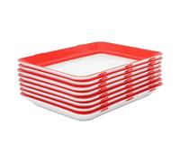 SAUADY Fiambrera apilable para salchichas, recipiente reutilizable para conservación de alimentos, apilable para familias, cocinas, 8 unidades, 30 x 22 x 3 cm