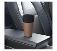 SAUANMNKTP Basurero para Coche para Mini Cubo De Basura Cuero Colorido para Coche Contenedor Almacenamiento Polvo Impermeable Cajas Versátiles Organizador Basura Coches(Light Brown)