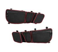 SAUANMNKTP Bolso Moto para Viajes Largos para Can Am para Maverick para X3 MAX R RR XMR XDS Turbo DPS 4x4 2017+ UTV Bolsa De Almacenamiento Lateral Rodillera A Prueba De La Intemperie(Red Stitching)