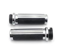 SAUANMNKTP Cinta Universal Manillar Moto Para Davidson Para Touring 2008-2025 Para Softail 2016-2025 Empuñaduras Mano Acelerador Electrónico Cromadas/negras Con Calavera 1"(BG-910C-CD)