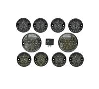 SAUANMNKTP Conjunto De Luz Trasera Para Land Para Rover Para Defender 90/110 1983-2019 10 Uds Luces Antiniebla Delanteras Traseras Luz Marcha Atrás Lente LED Unidad De Luzs Traseras