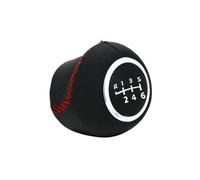 SAUANMNKTP Perilla Cambio Marchas Para Fiat Grande Punto 2006-2012 5 6 Perilla De Palanca Cambios Velocidad Shifer(6 Speed Black Red)