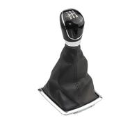 SAUANMNKTP Perilla Cambio Marchas Para Ford Para Focus 2 MK2 2005-2012 5 6 Perilla De Cambio Velocidad Palanca Balonmano Polaina Bota(Black 5-speed)