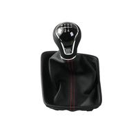 SAUANMNKTP Perilla Cambio Marchas Para Seat Leon III MK3 2012-2020 5 6 Perilla De Palanca Cambios Velocidad Nivel Polaina(5 Speed Black Red)