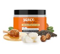 SAUCE BEAUTY Honey Chia Smoothing Curl Mask - 10.5 Fl Oz Curly Hair Mask for Dry & Frizzy Hair - Hydrating & Taming Mask for Naturally Curly & Wavy Hair (Honey Chia)