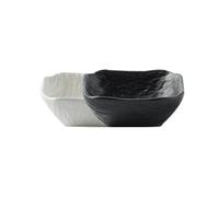 Sauce Bowls 2pcs Dipping Bowls Ceramic Soy Sauce Dish 3.7 Inch Salsa Bowl Dipping for Seasoning, Appetizer, Vinegar, Ketchup(Black and white)