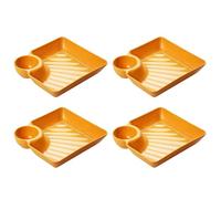 Sauce Dip Escala Set | 4 piezas PP reutilizable japonés Bola de Chips Salsa Fruta Snack Escala | Fácil Limpieza
