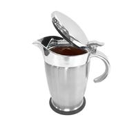 Sauce Dispenser - 750ml Anti-Drip Spout Container, Sauce Pot With Lid, Wide Mouth Insulated Syrup Dispenser With Lid For Family Gatherings Small Banquets Buffet Table Butter Kitchen Restaurant