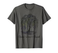Sauce llorón en un estilo Art Deco. Doblar no se rompa. Camiseta