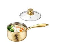 Sauce Pan - Stainless Steel Cookware 16cm Handle Small Cooking Pot Lid | Durable Kitchen Cooking Vessel For Home Restaurant Outdoor Backyard Camping Picnic